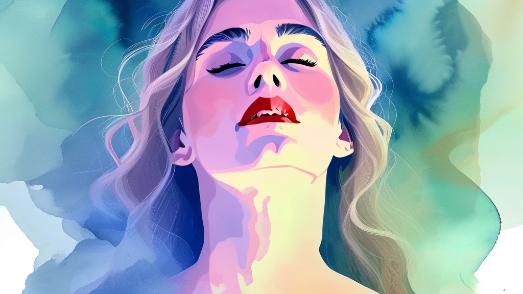 생활 습관 개선으로 콜레스테롤 잡기 (watercolor 스타일)