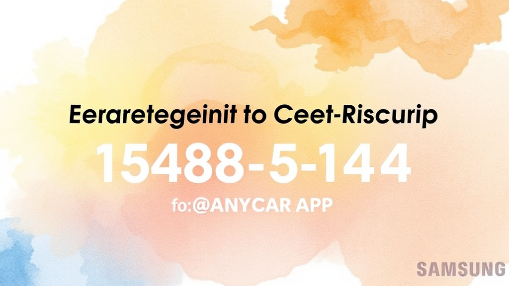 삼성화재 긴급출동 전화번호와 운영 시간 (watercolor 스타일)