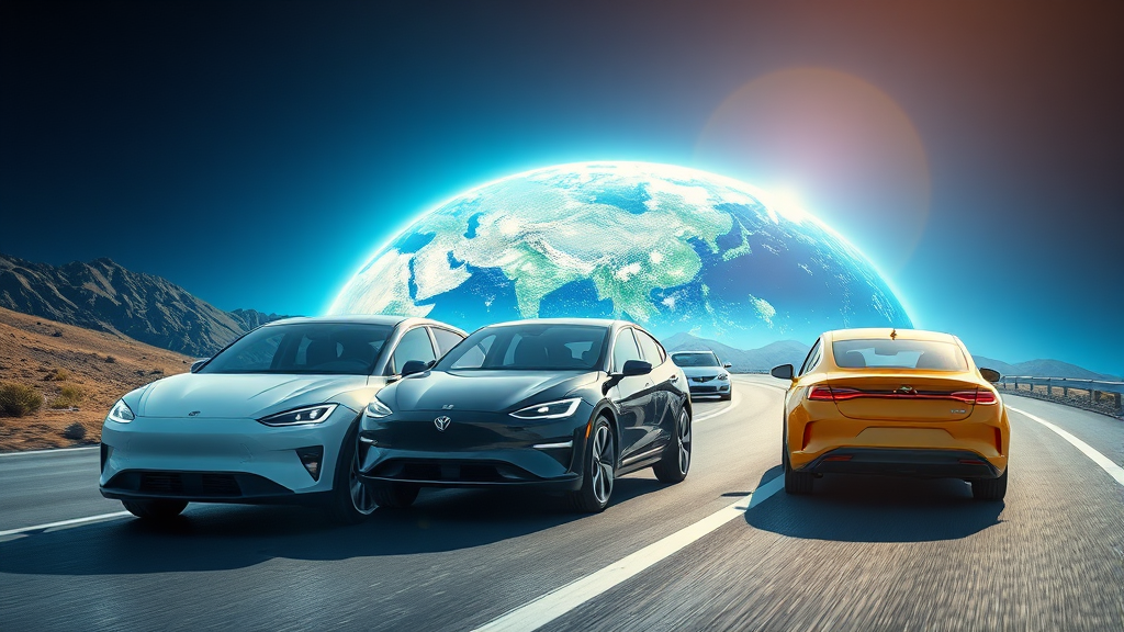 친환경 모빌리티의 부상 (realistic 스타일)