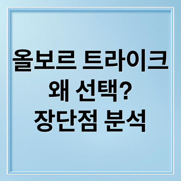 올보르 트라이크
왜 선택?
장단점 분석 (올보르 트라이크 유모차 후기)