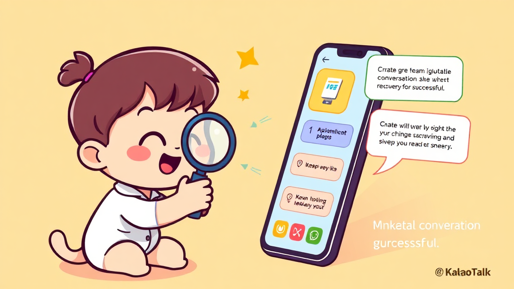 카톡 대화 복구, 단계별 가이드 (cartoon 스타일)