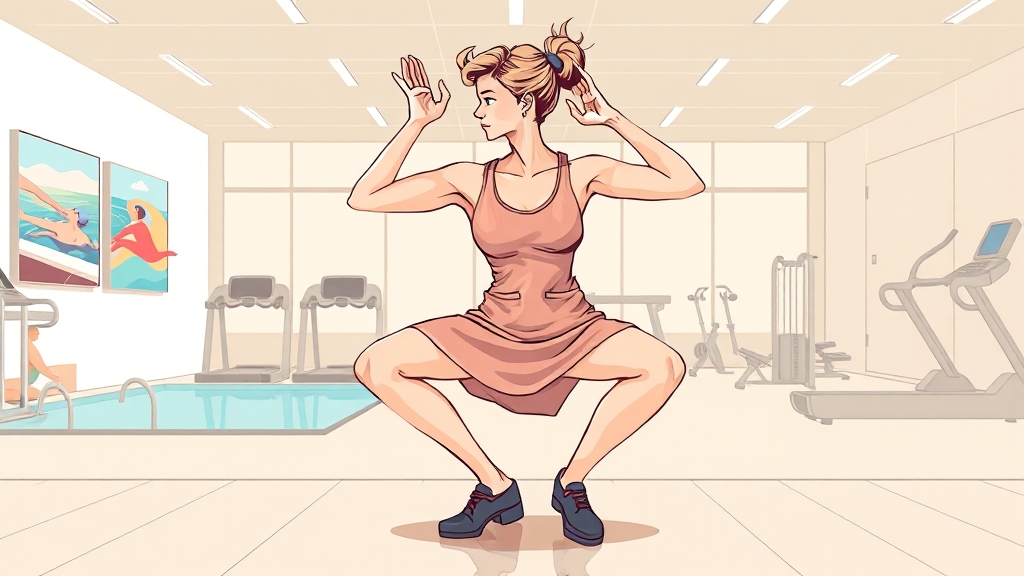 관절 건강 지키는 운동법 (illustration 스타일)