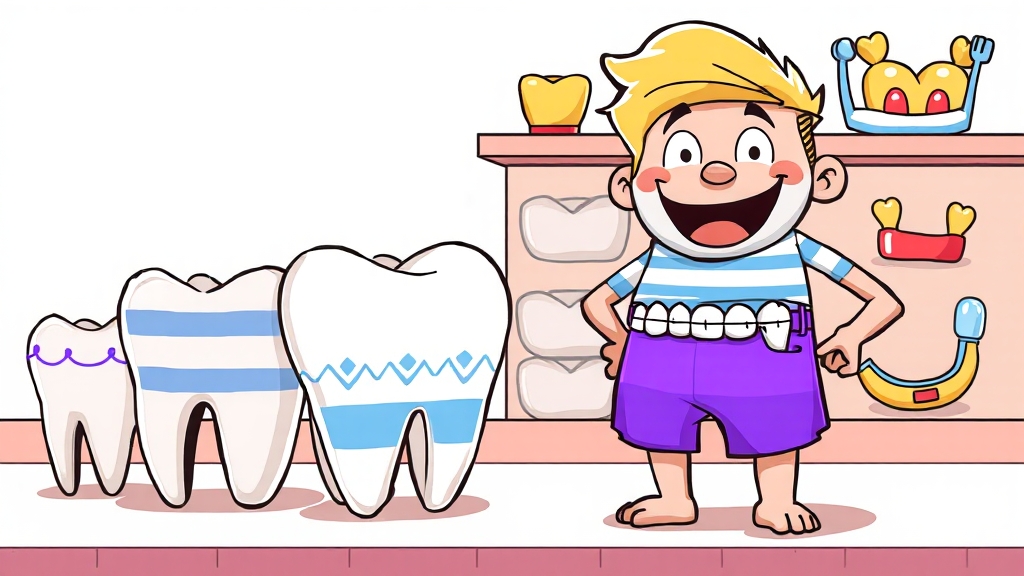 크라운 종류별 관리법 (cartoon 스타일)