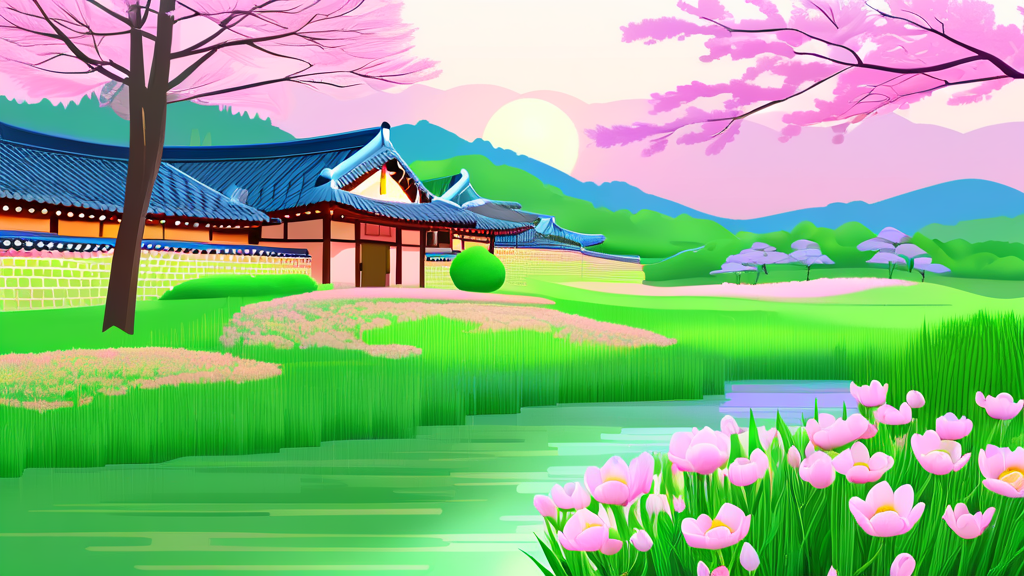 봄 감성 여행의 정석, 경주 (illustration 스타일)