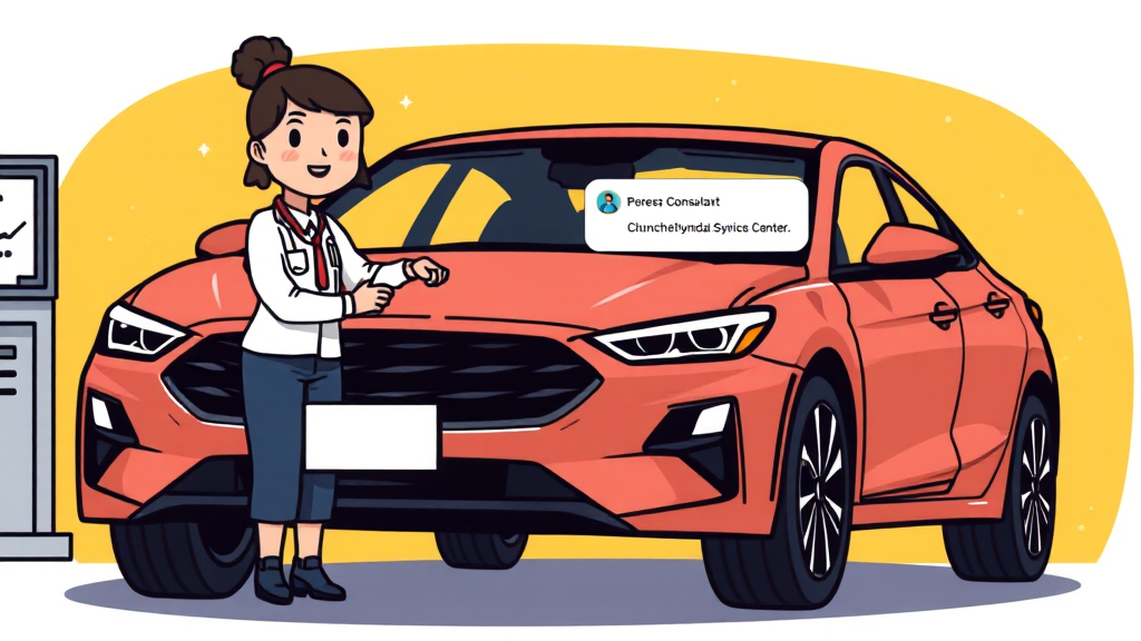 전화 예약, 친절한 상담 (cartoon 스타일)