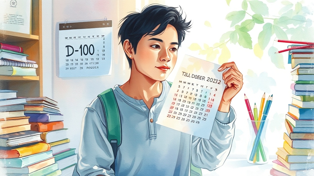 D-100 응원 이벤트 활용하기 (watercolor 스타일)