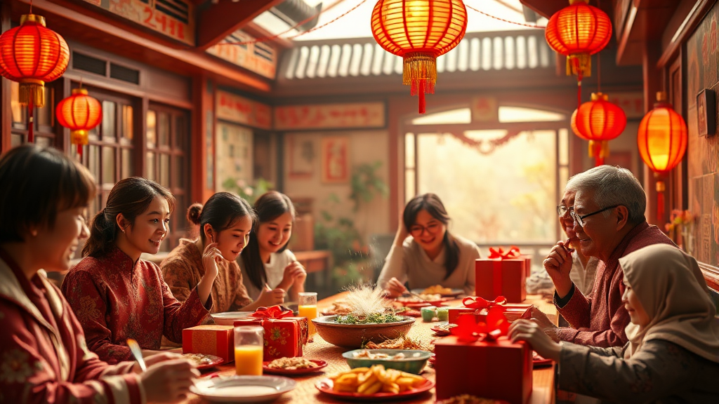 LA갈비, 행복한 설 선물 (realistic 스타일)