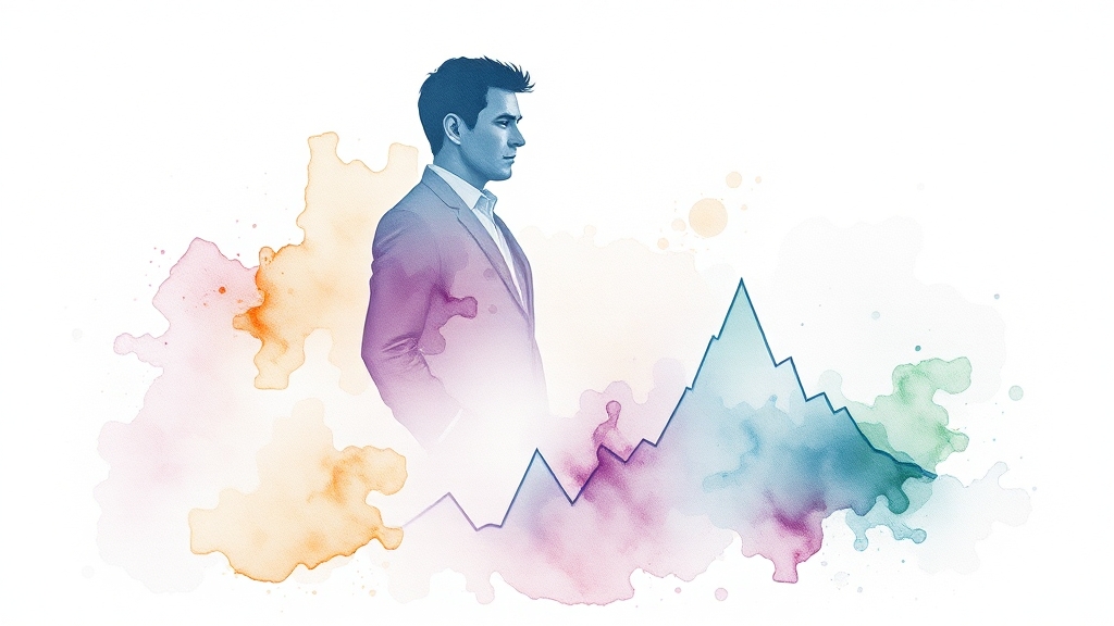 비트코인 투자 전략: 포트폴리오 구성 및 리스크 관리 (watercolor 스타일)