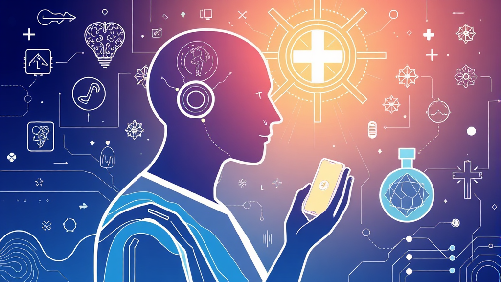 AI 헬스케어 기술 혁신과 투자 기회 (illustration 스타일)