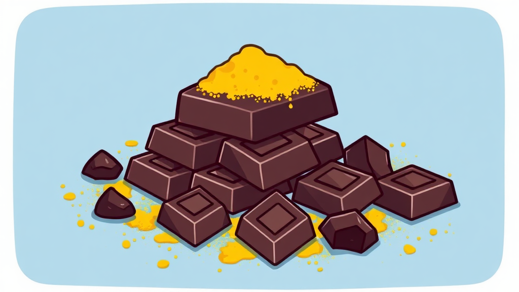 다크 초콜릿, 얼마나 먹어야 괜찮을까요? (섭취량 및 가이드) (cartoon 스타일)