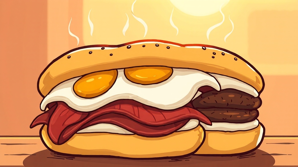 맥머핀 종류별 특징 분석 (cartoon 스타일)