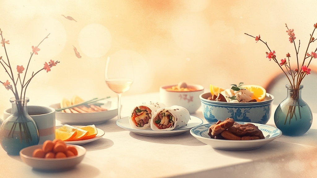 홈파티 메뉴 추천 (watercolor 스타일)