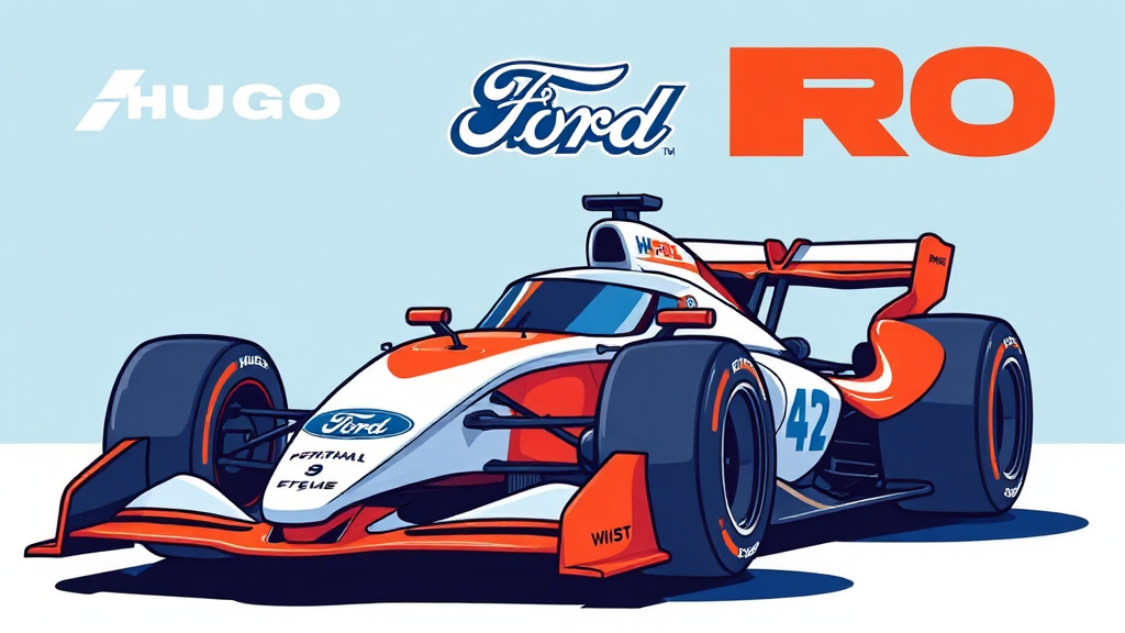 비자 캐시 앱 레이싱 불스 팀의 공식 파트너십 및 비전 (cartoon 스타일)