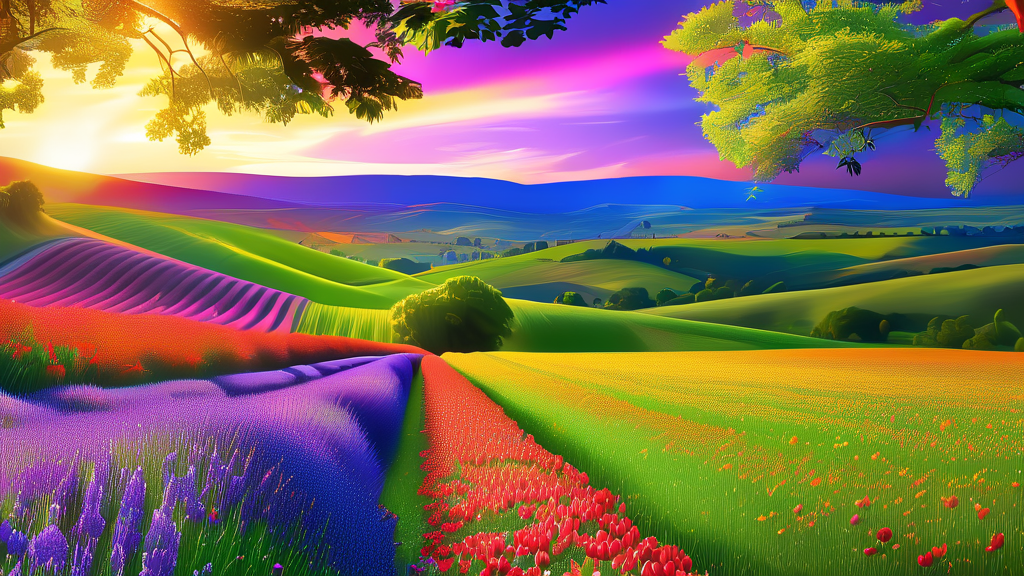 싱그러운 봄의 정취를 만끽할 수 있는 축제 (realistic 스타일)