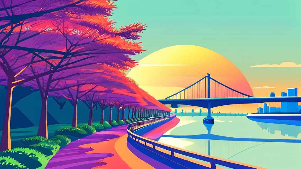 코스 정보 및 난이도: 즐겁게 완주해요! (cartoon 스타일)