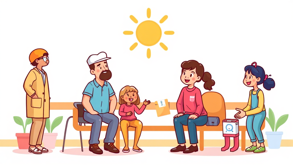 산재보험 보상 종류 및 기준 (cartoon 스타일)