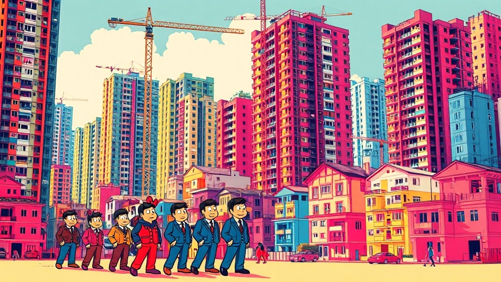 부동산 시장 영향 (popart 스타일)