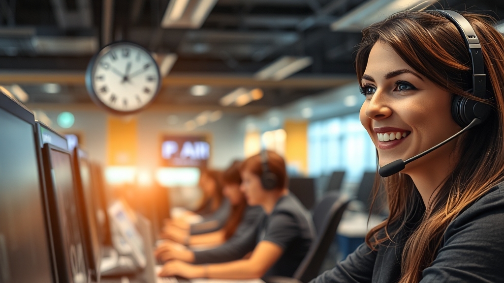 상담원 연결 팁: 혼잡 시간 피하기 (realistic 스타일)