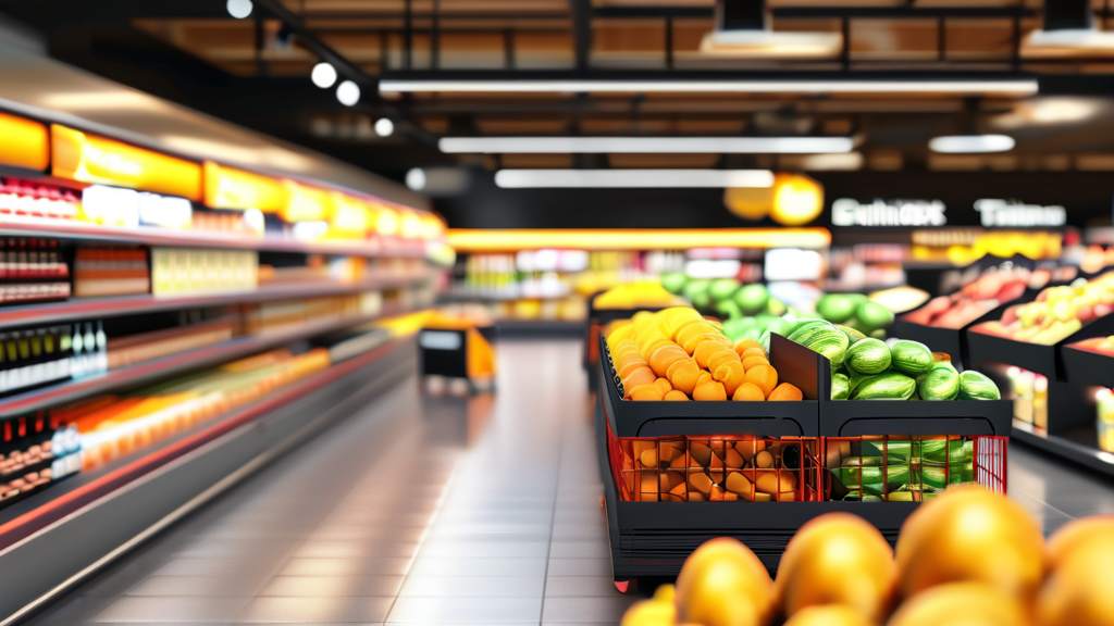 홈플러스 익스프레스, 하림의 유통 사업 재진출 (realistic 스타일)