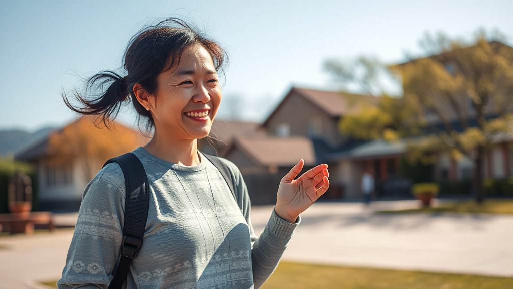 식후 30분 걷기 습관 (realistic 스타일)