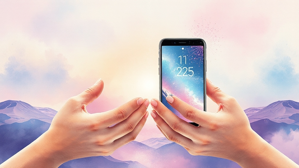 갤럭시 vs 아이폰: 생태계 비교 (watercolor 스타일)