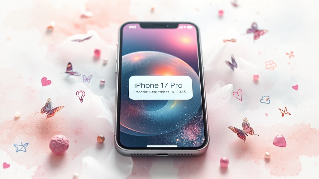 아이폰17 프로 출시 정보 (watercolor 스타일)