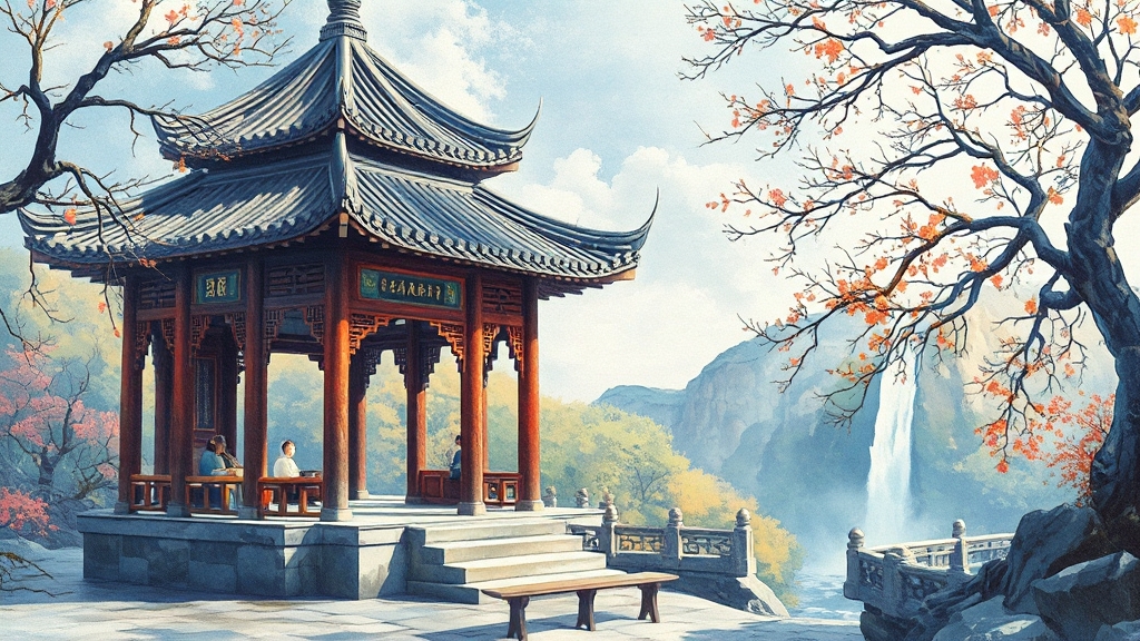 의림지 주변 명소 (realistic 스타일)