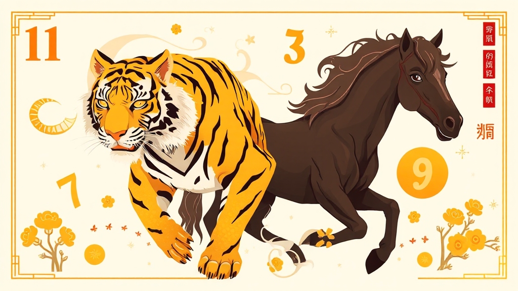 오늘의 운세: 행운의 요소 (illustration 스타일)