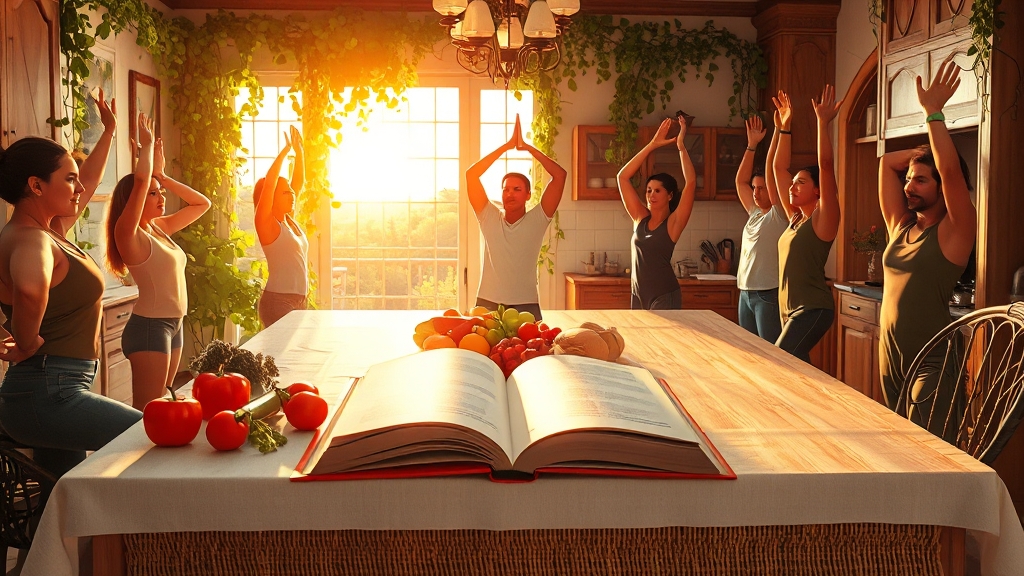 건강한 다이어트를 위한 식단 및 운동 (realistic 스타일)