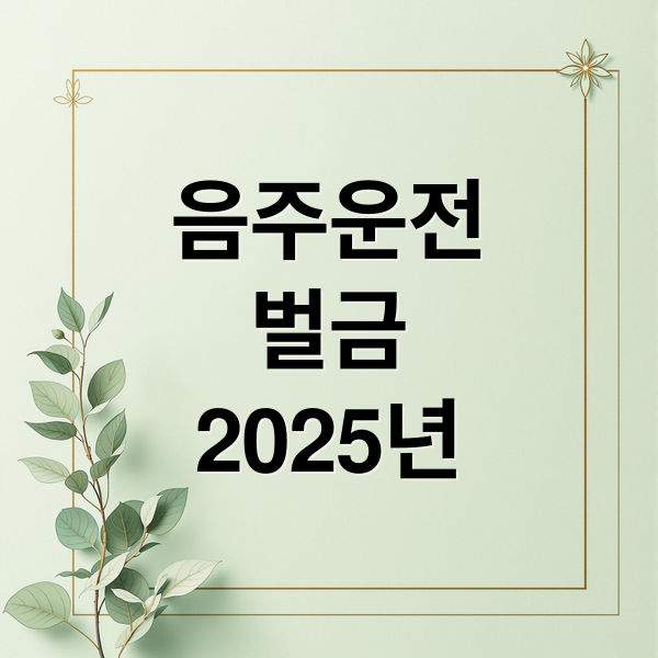 음주운전
벌금
2025년 (음주운전 벌금)