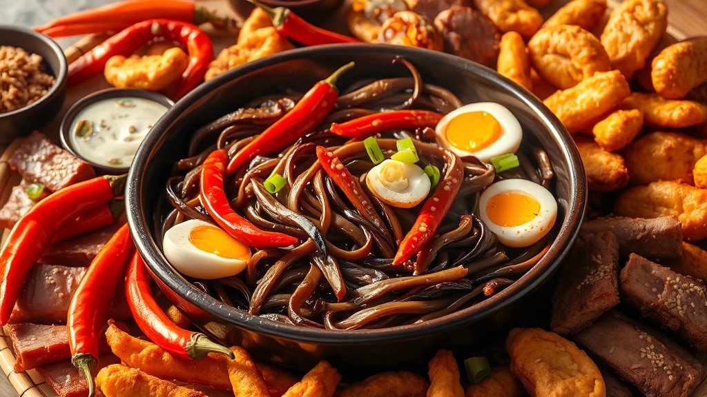 남부떡볶이: 문경식 매콤함의 정수 (realistic 스타일)