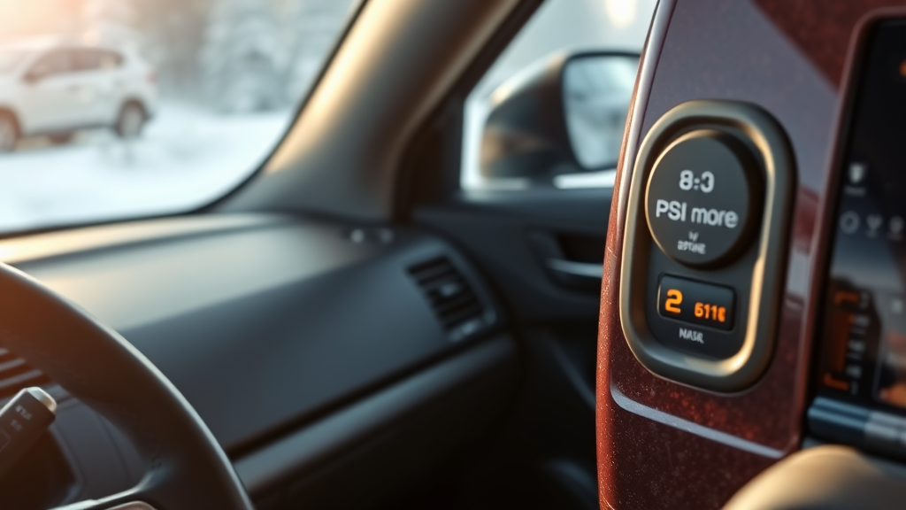 적정 공기압 확인 및 주입법 (realistic 스타일)