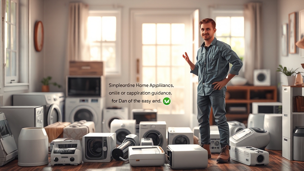 폐가전 무료수거, 어떻게 신청할까요? (realistic 스타일)