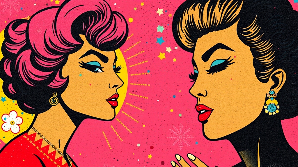 적절한 복장 선택 (popart 스타일)