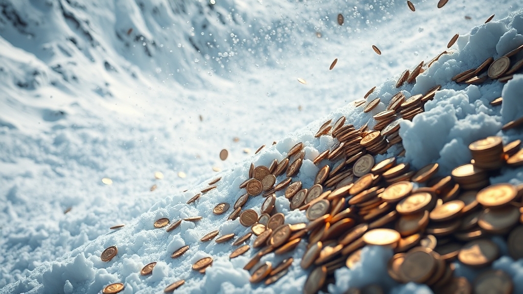 아발란체 코인 개요 (realistic 스타일)