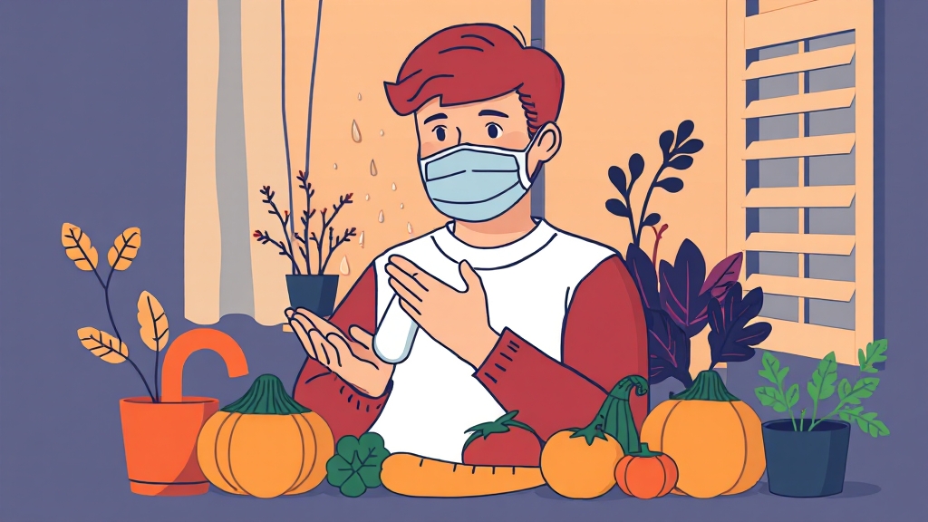 독감 예방, 생활 속 실천이 중요! (illustration 스타일)