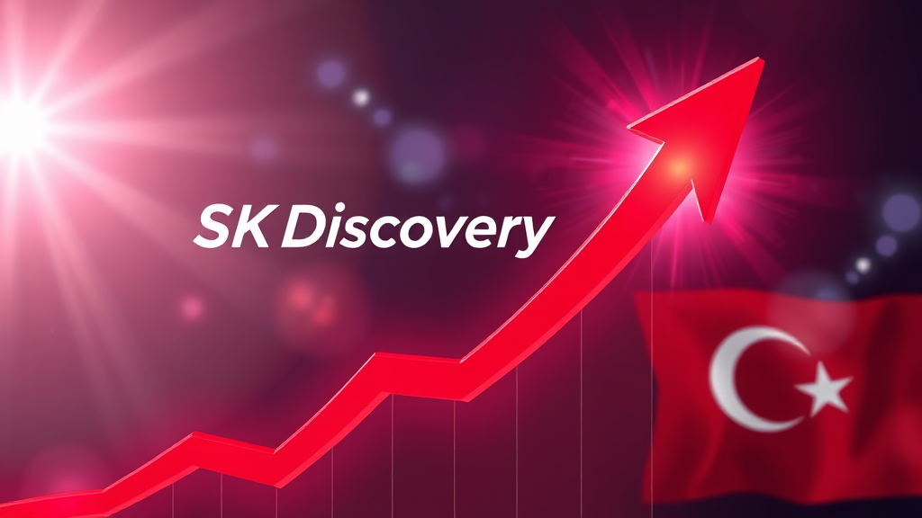 SK디스커버리 주가 현황 (realistic 스타일)
