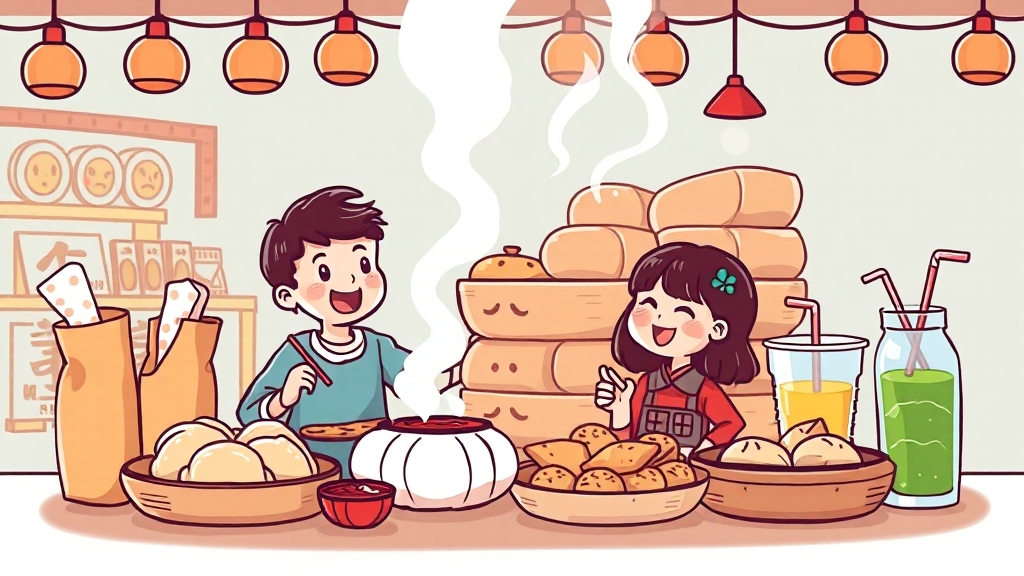 음료 & 간식 특가! (cartoon 스타일)