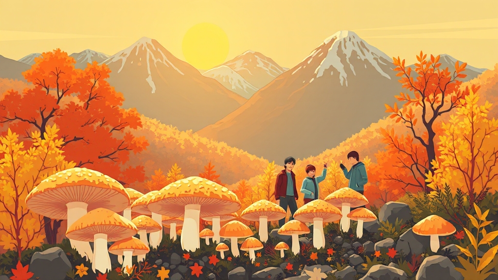 능이버섯 개요 (illustration 스타일)