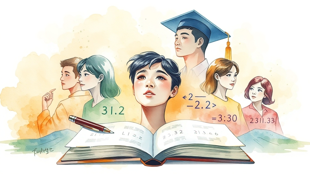 경쟁률 및 합격 컷 분석 (watercolor 스타일)