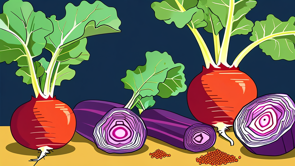 비트의 숨겨진 영양 성분 파헤치기 (illustration 스타일)