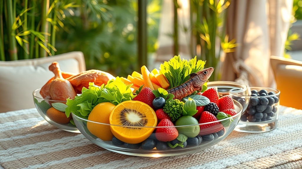 삼복 대표 보양식 종류와 효능 💪 (realistic 스타일)