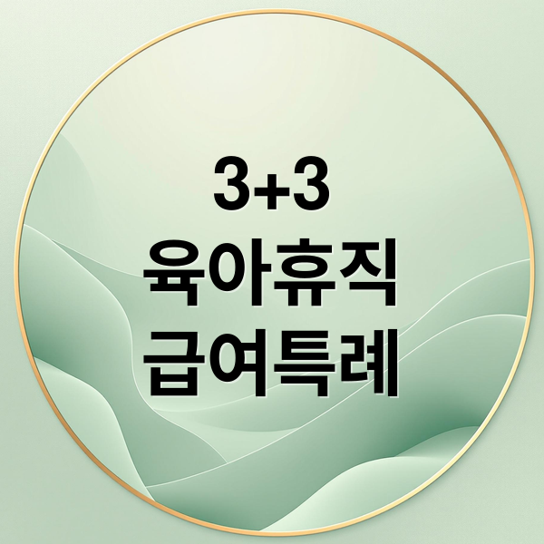 3+3
육아휴직
급여특례 (육아휴직 급여 3+3 특례 신청)