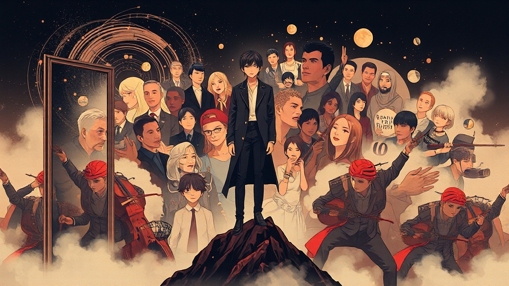 문원의 과거 논란 (illustration 스타일)