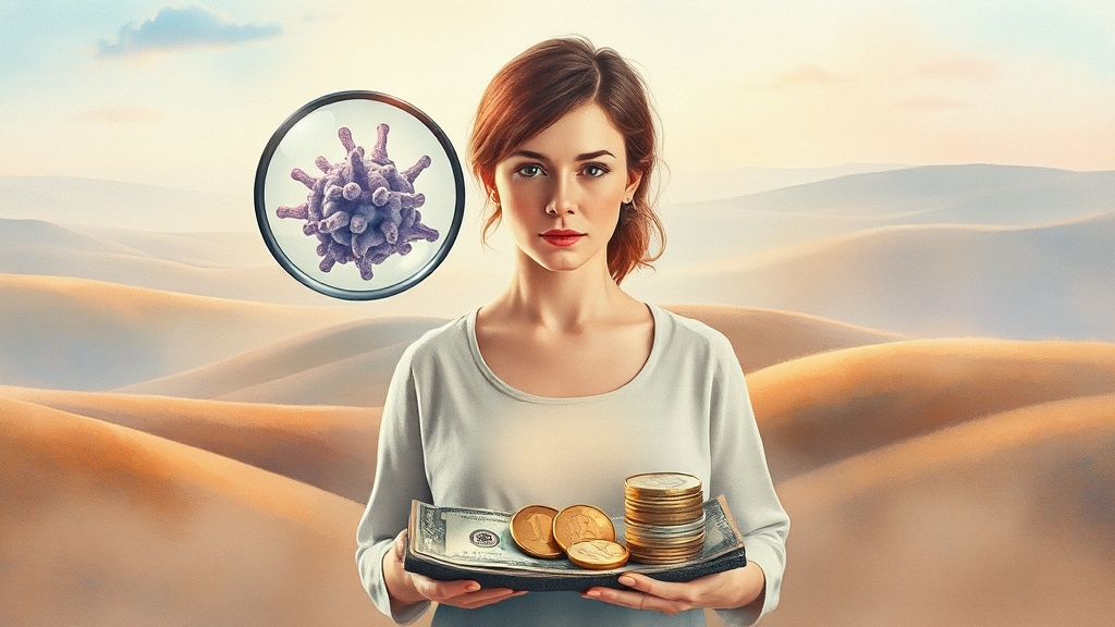 암 진단금, 치료비 설계 방법 (watercolor 스타일)