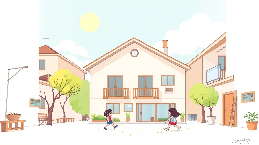 실거주 vs 투자 선택 (illustration 스타일)