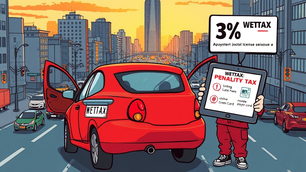 자동차세, 안 내면 어떻게 될까요? (cartoon 스타일)