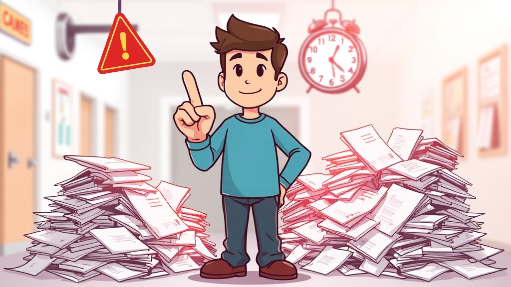 유의사항 및 주의사항 (cartoon 스타일)