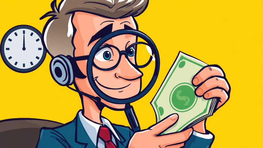 퇴직 시 연차수당 정산 (cartoon 스타일)