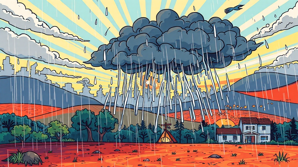 2025년 장마, 주요 특징은? (cartoon 스타일)